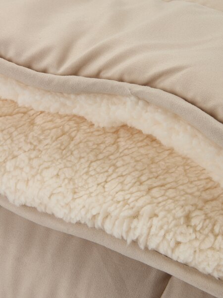 Couette en sherpa 260x240 BAGN chaude beige