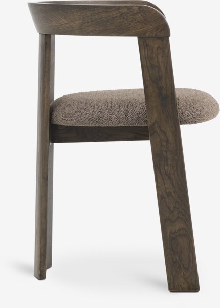 Dining chair BOVRUP dark oak/brown fabric