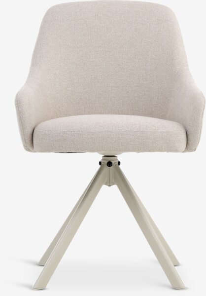 Spisestol ROSTRUP sving beige stoff