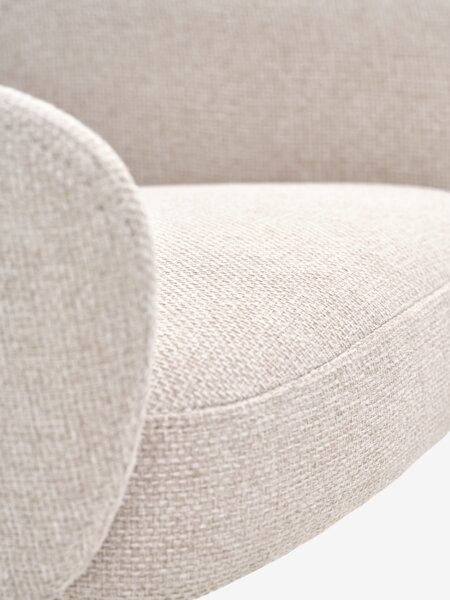 Spisestol ROSTRUP sving beige stoff
