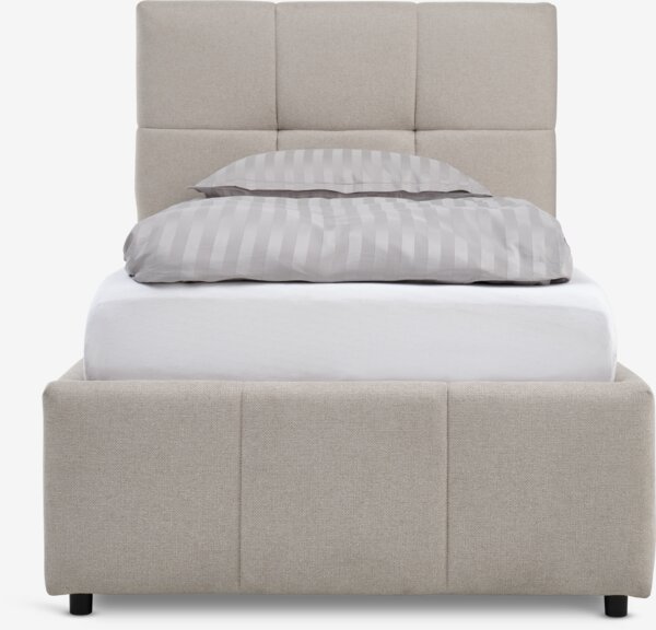 Struttura letto VEMMELEV 90x200 cm tessuto beige