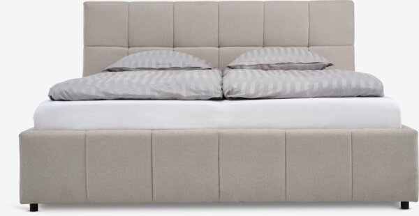 Cadre de lit VEMMELEV 180x200 tissu beige