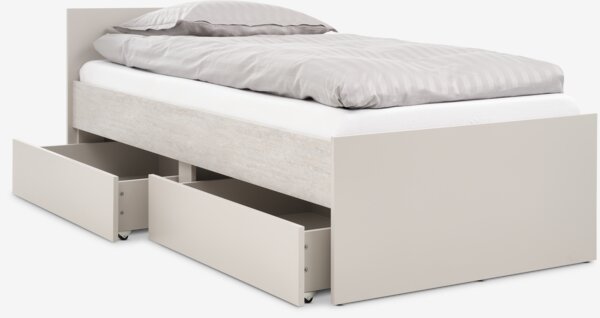 Letto contenitore BILLUND 90x200 color travertino/beige