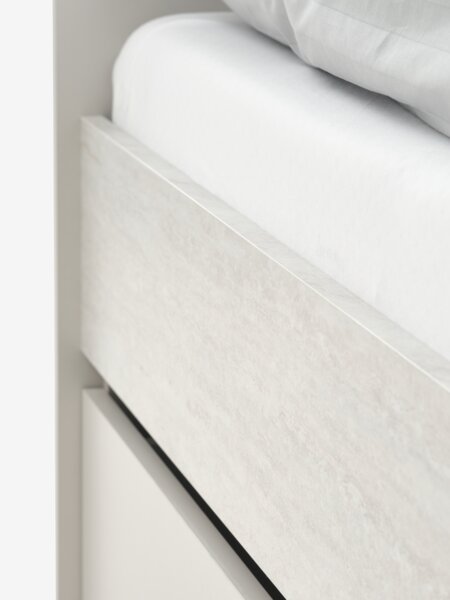 Letto contenitore BILLUND 90x200 color travertino/beige