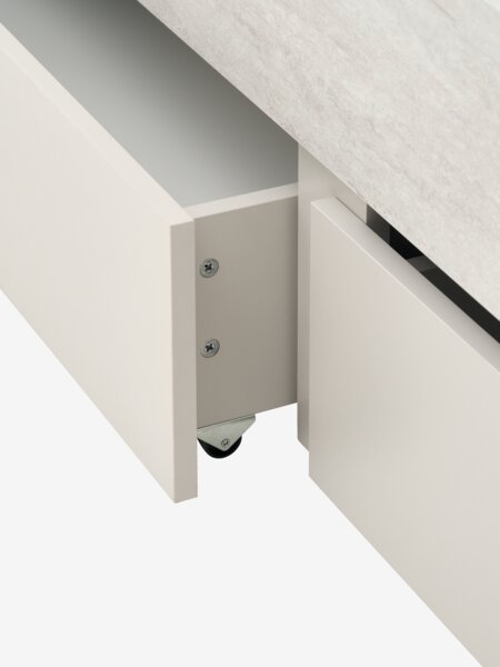Letto contenitore BILLUND 90x200 color travertino/beige