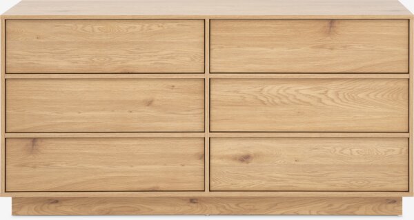 Cassettiera 3+3 cassetti TRANUM color rovere caldo
