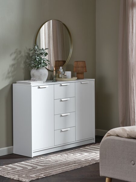 Buffet JENSLEV 2 portes 4 tiroirs blanc