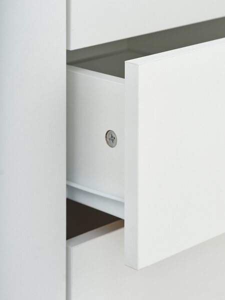 Wardrobe JENSLEV 144x176 3 doors 3 drawers white