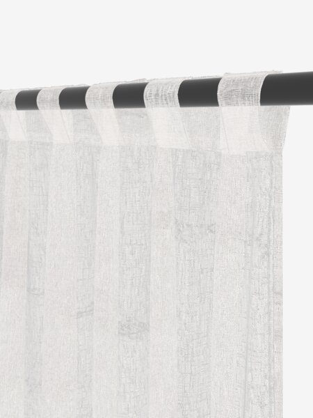 Rideau UNNEN 1x140x300 aspect lin blanc