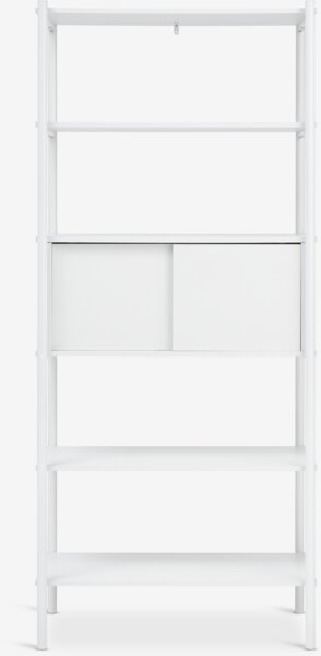 Scaffale LINDVED 6 ripiani 2 ante bianco
