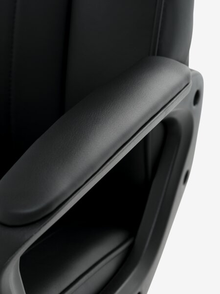 Gaming chair FJELSTED black faux leather/grey