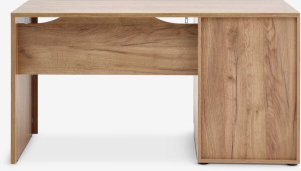 Scrivania LINTRUP 60x140 cm 2 cassetti 1 ripiano col. rovere