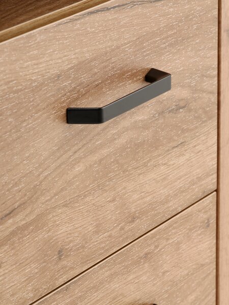 Scrivania LINTRUP 60x140 cm 2 cassetti 1 ripiano col. rovere