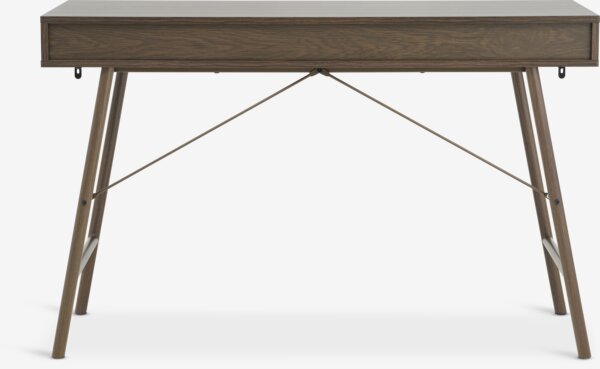 Scrivania LINDVED 48x120 cm 2 cassetti color rovere scuro