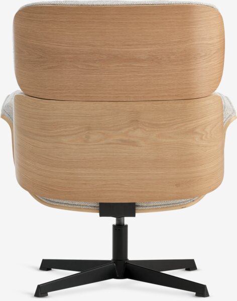 Relaxsessel ALLINGE drehbar beige Stoff/schwarz