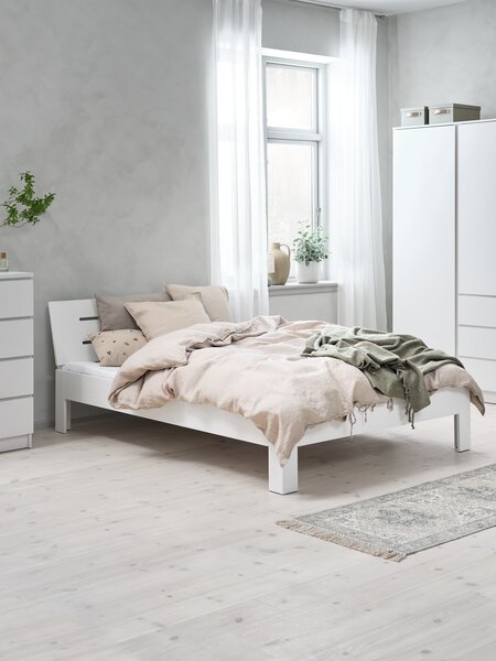 Cadre de lit OLSKER 140x190 blanc