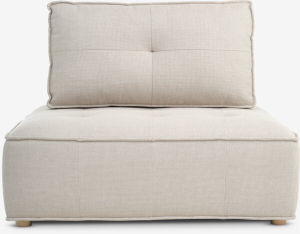 Pouffe DAGSTRUP w/backrest beige fabric