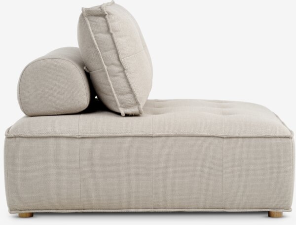 Pouffe DAGSTRUP w/backrest beige fabric