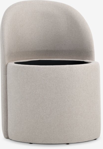 Lounge-Sessel ODDUM m/Stauraum beige Stoff