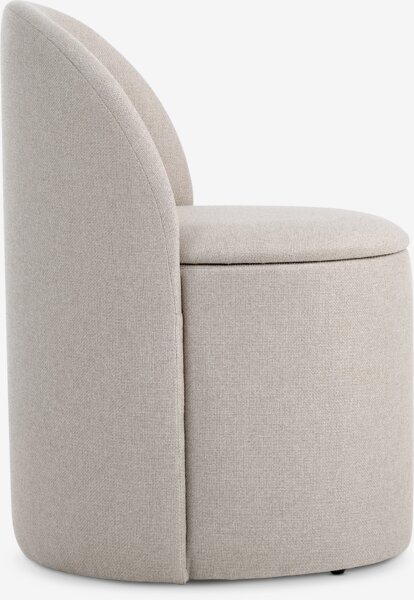 Lounge-Sessel ODDUM m/Stauraum beige Stoff