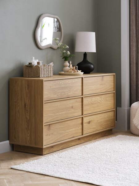 Cassettiera 3+3 cassetti TRANUM color rovere caldo