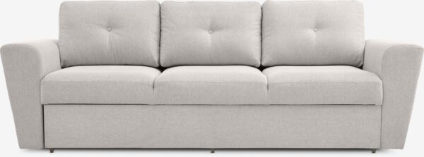 Sofa bed VEJLBY 3 seater light sand fabric