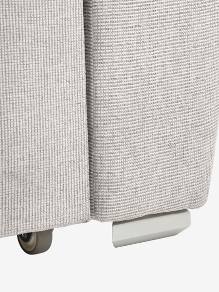 Sofa bed VEJLBY 3 seater light sand fabric