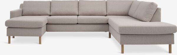 Sofa HELLERUP corner chaise right beige