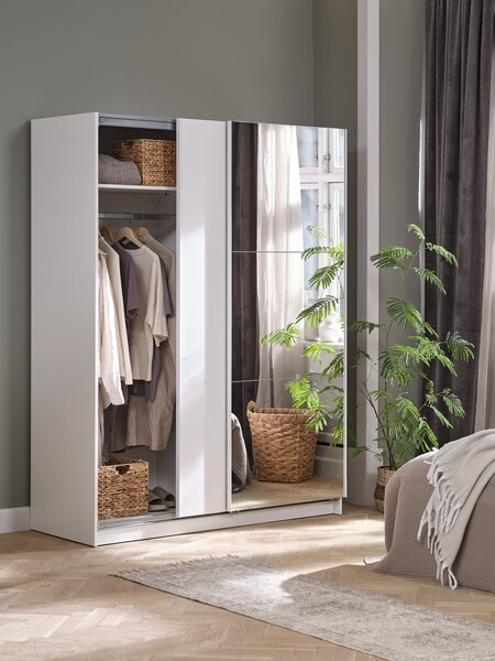 Шафа RABERG 150x200см дзеркало білий