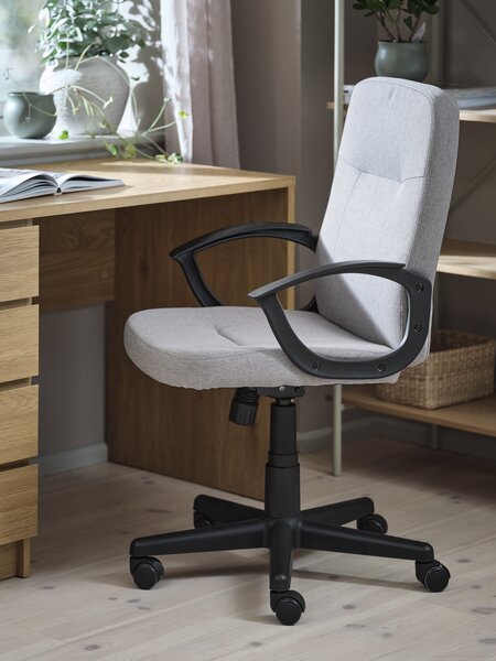 Office chair NIMTOFTE grey fabric/black