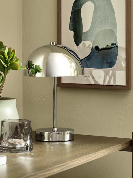 Lampa na baterie KENT Ś16xW26cm chrom