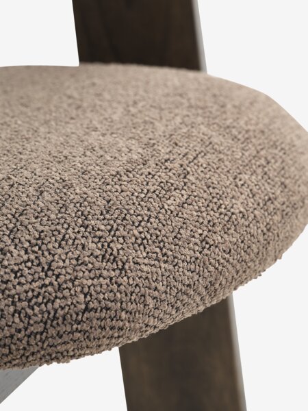 Dining chair BOVRUP dark oak/brown fabric