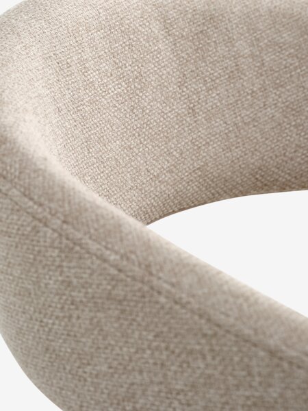 Dining chair THORUP beige fabric/oak colour