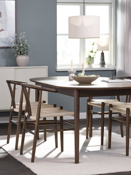 MARSTRAND L200 Tisch eiche + 4 GUDERUP eiche dunkel