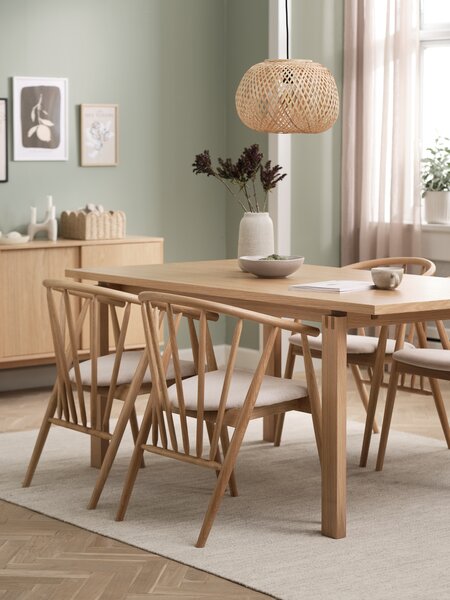 MEJLSKOV L180 table oak + 4 LYKSBORG chairs natural oak