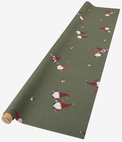 Tovaglia cerata ALUNIT 140 cm verde/rosso