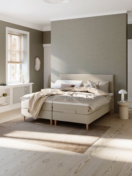 Elevationsseng 180x200cm TONDRA + BRYA sand-91 Medium Split