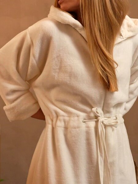 Badjas NYBRO een maat off-white