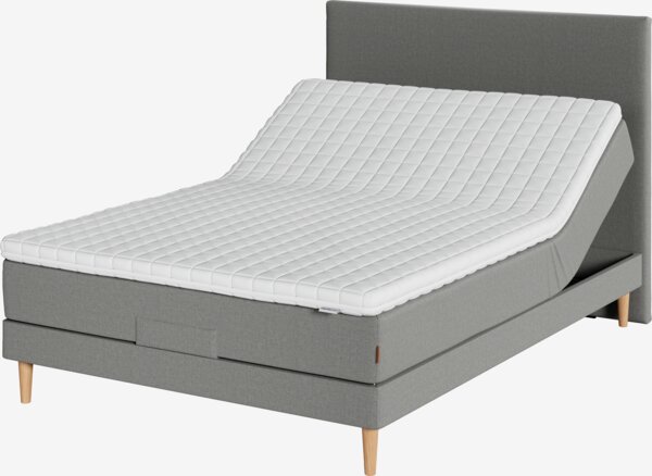 Elevationsseng 140x200cm JOSELVA + KOLA grå-23 Medium