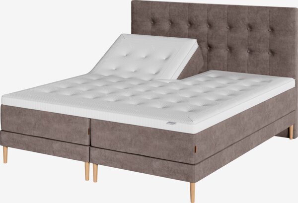 Elevationsseng 90x200cm KUPELVA + VOLA brun-92 Medium