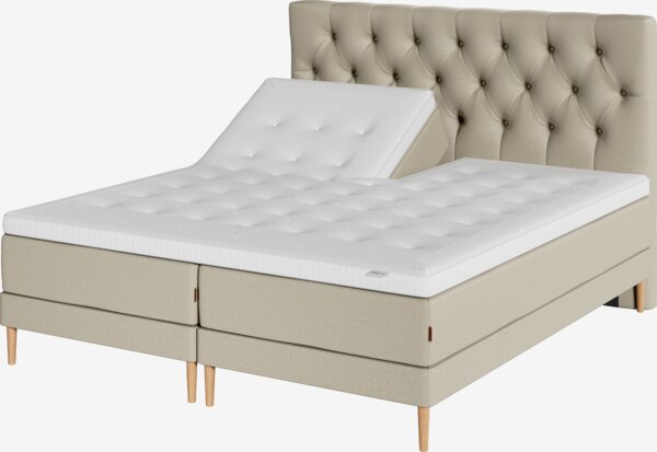 Elevationsseng 180x200cm KUPELVA + BRYA sand-91 Medium Split