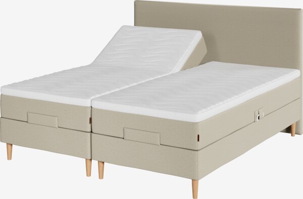 Elevationsseng 180x200cm TONDRA + TOSEN sand-91 Medium