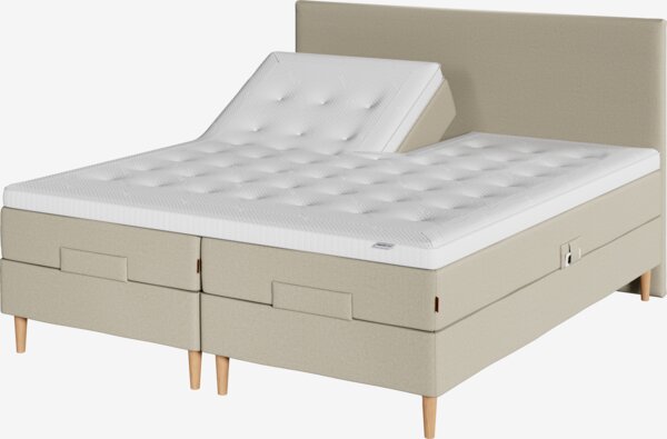 Elevationsseng 180x200cm TONDRA + BRYA sand-91 Medium Split