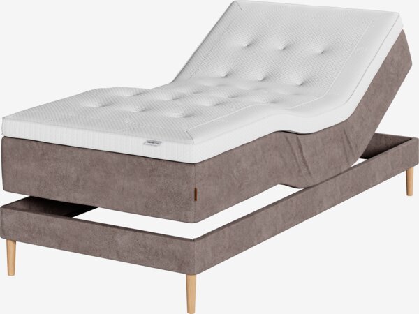 Elevationsseng 90x200cm KUPELVA + VOLA brun-92 Medium