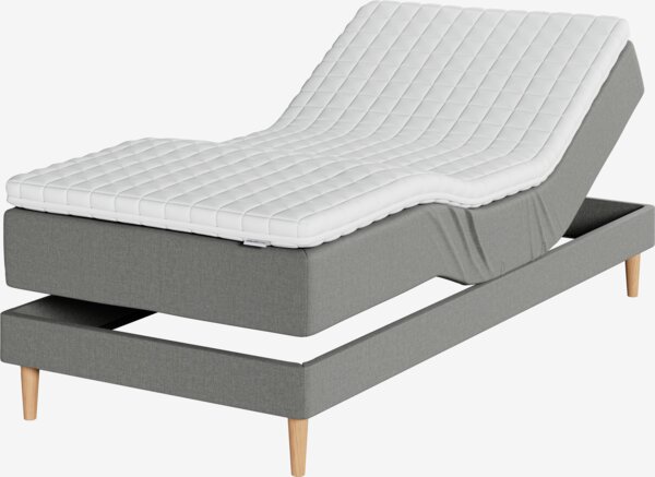 Regulerbar seng 180x200 BJORSUND + KOLA grå-23 Fast