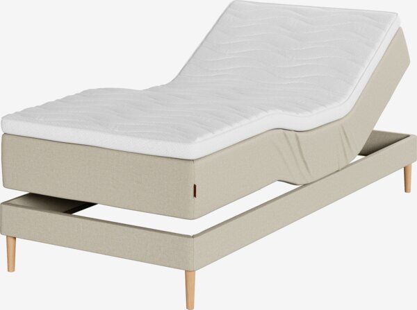Elevationsseng 90x210cm KUPELVA + TOSEN sand-91 Medium