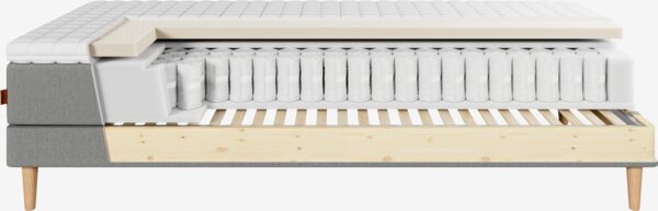 Elevationsseng 90x200cm JOSELVA + KOLA grå-23 Medium