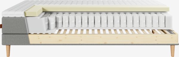 Regulerbar seng 90x210 JOSELVA + MURU grå-23 Medium