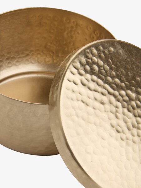 Scatola portaoggetti TENHULT Ø11xH6 cm color oro
