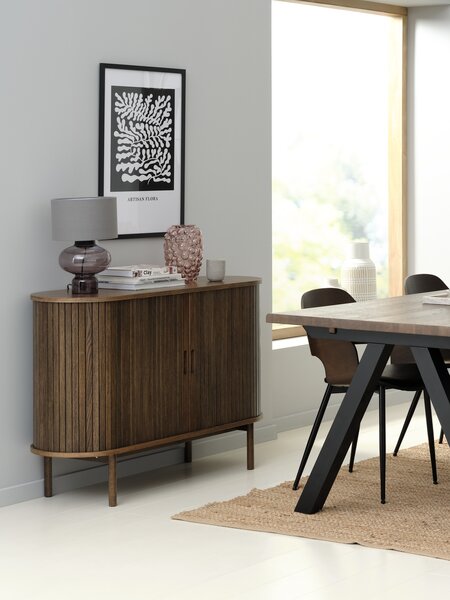 Sideboard LYNGVIG 120 cm 2 tambour doors dark oak